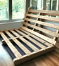 Wooden Futon Frame Rustic Sofa Bed Reclaimed Wood THE NOTTINGHAM - Image 1