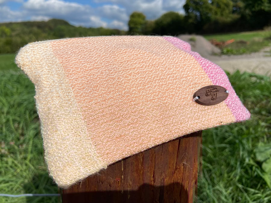 Hand Woven Fruit Salad Fully Lined Zip Pouch