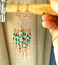 Boho copper dangly earrings - Image 2