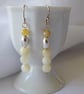 Yellow Calcite and Sterling Silver Earrings 