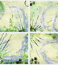 Greetings cards - Blank - Set of 4 Abstract Designs - Green no 12 - Image 2