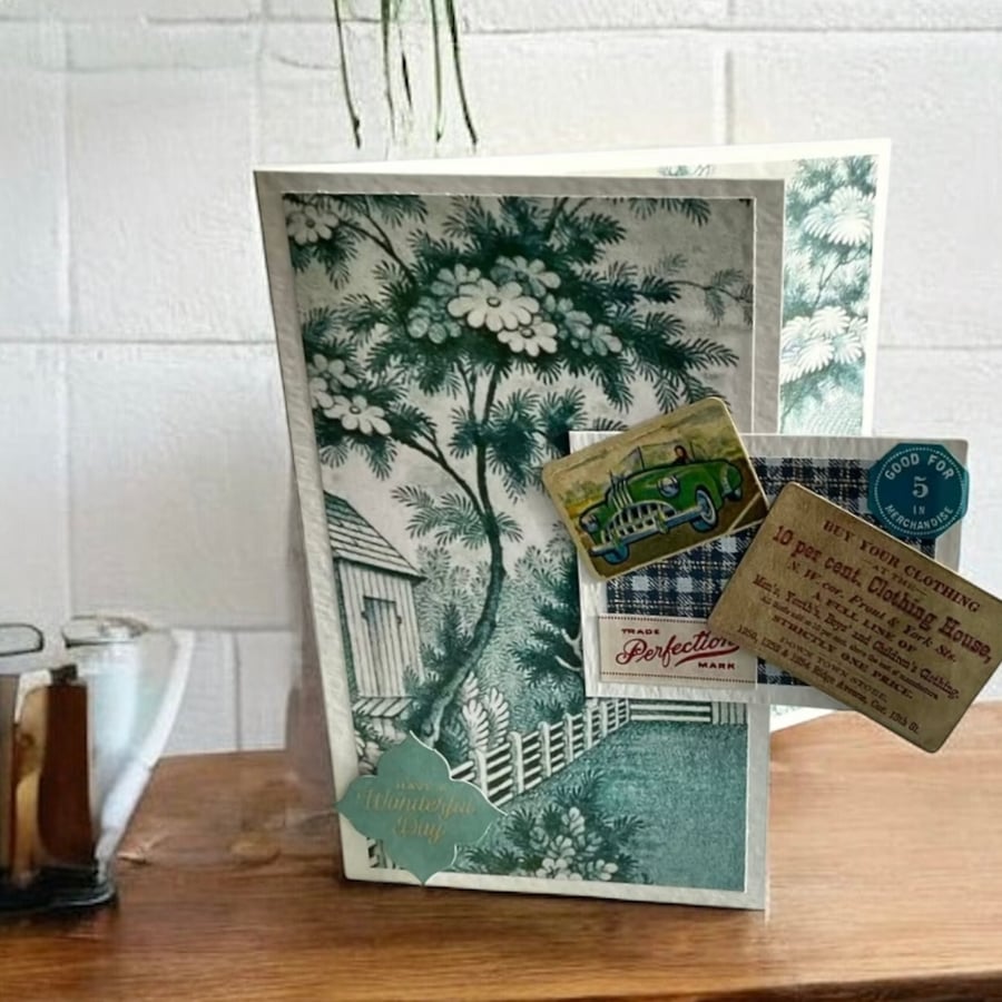 Blank Card. Vintage card suitable for any occasion. 