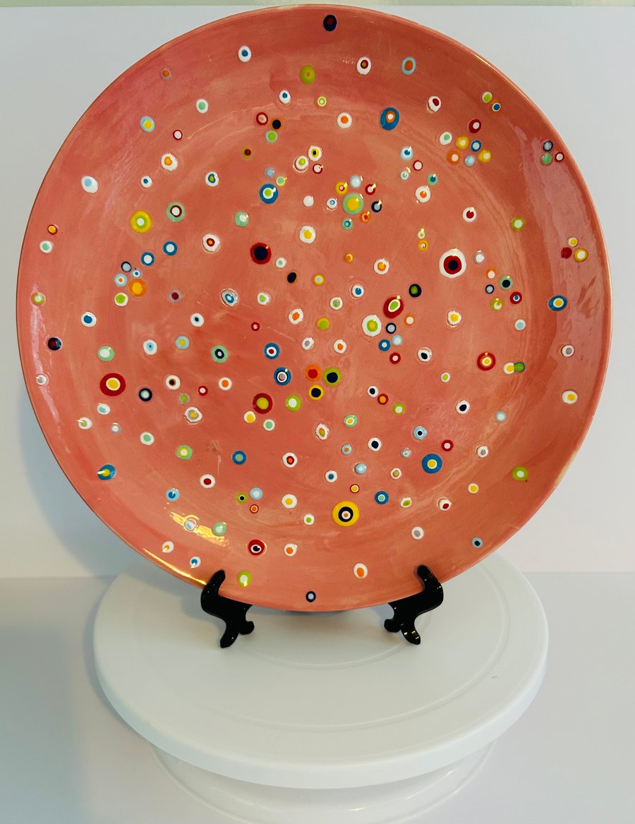 Large pink atomic spot plate