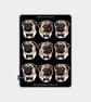 Funny Vinyl Sticker Sheet For Adults - Pug With Bow Tie
