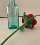 Single red rose in an antique bottle - Image 5