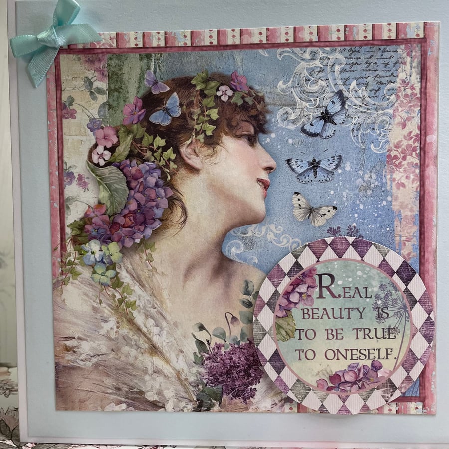 Greeting Card - Hortensia -  by Carolee Crafts - C172