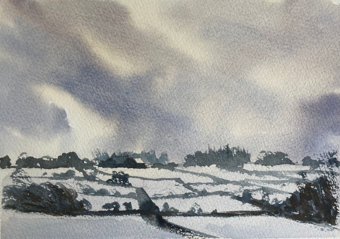 Looking towards Castleton - Yorkshire dales (original watercolour painting)