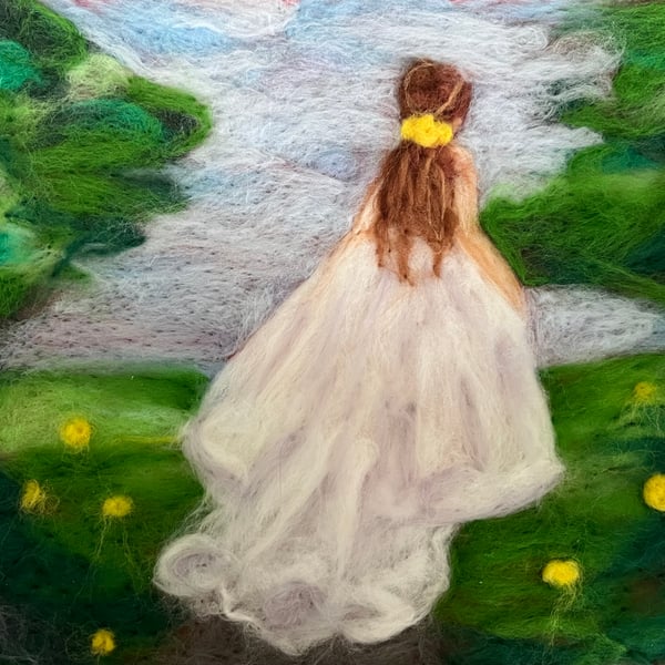 Wedding Day Wool Painting 