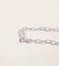 Keshi Pearl and Pink Tourmaline Silver Hand Textured Chain - Image 8