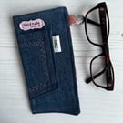 Upcycled Denim Glasses Case