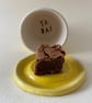  Mini yellow polka dot ceramic cloche.  - Image 1