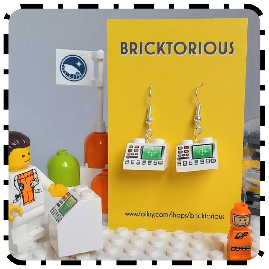 Image of Lego Computer Earrings