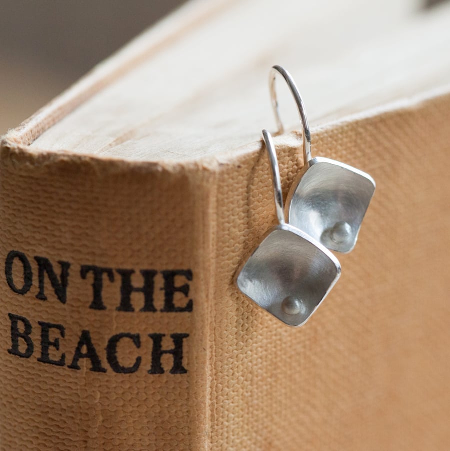 Pearlescent Square Drop Earrings