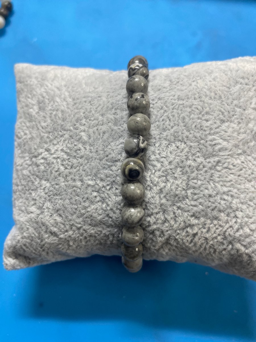 (Map Stone) Handmade Gemstone Bracelet (17cm)