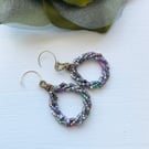 Handmade beaded statement earrings