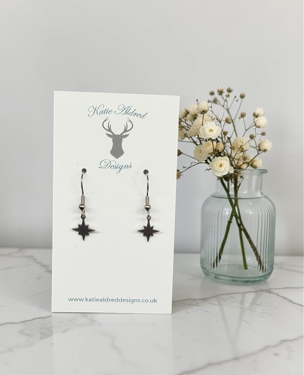 Charm Earrings - Small Silver Star