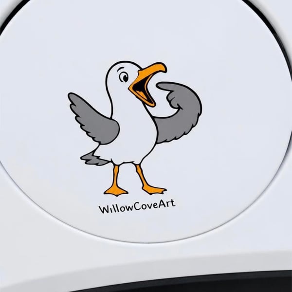 Feed Me Seagull Vinyl Decal - Funny Coastal Car Sticker - Waterproof