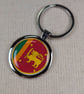 Sri Lanka Flag Keyring - Sri Lanka Flag Keychain