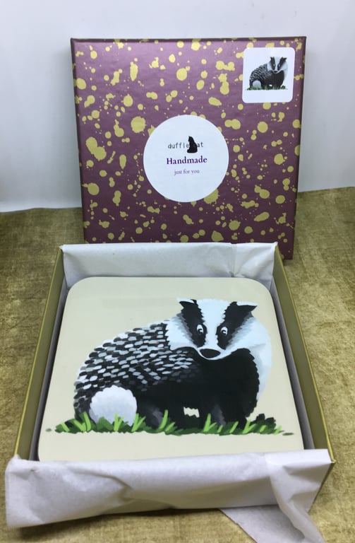 Set of 4 Badger Coasters