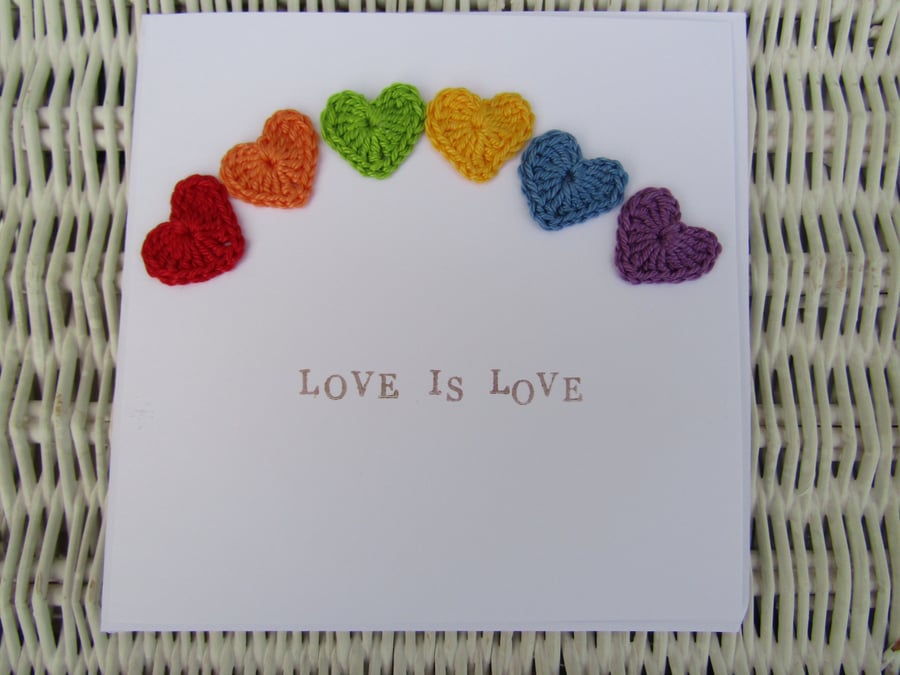 Valentines card, love is love