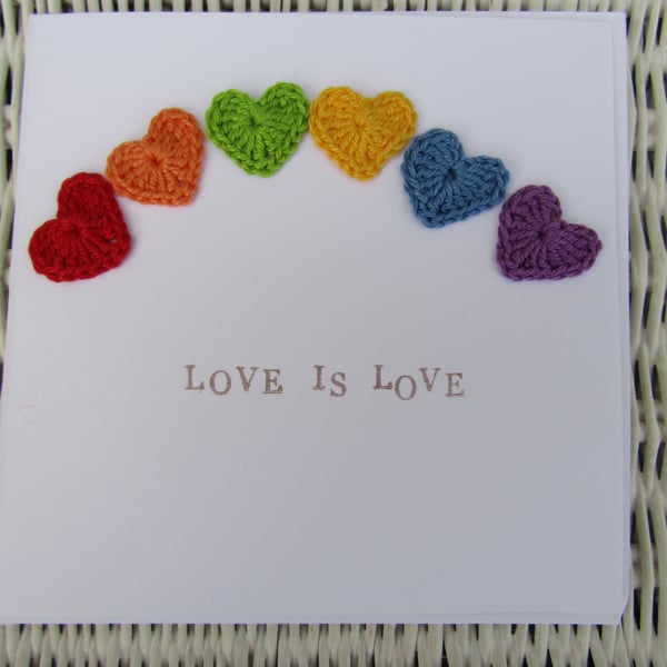 Valentines card, love is love