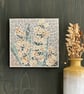 Mosaic Floral Art - Yellow Sisyrinchium Mosaic Wall Plaque