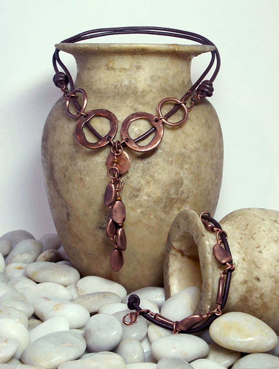 " Molten Muse ".......Leather and Copper Set