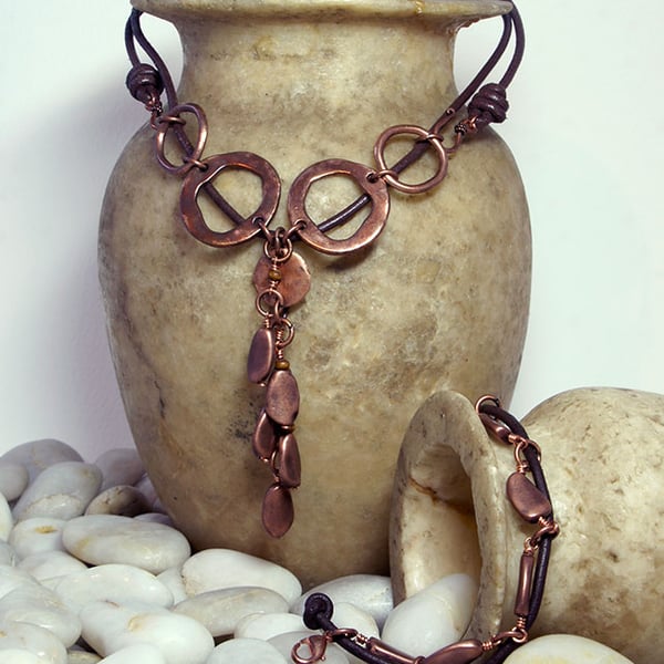 " Molten Muse ".......Leather and Copper Set