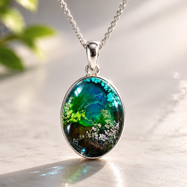 Handcrafted pendant, garden of Eden 
