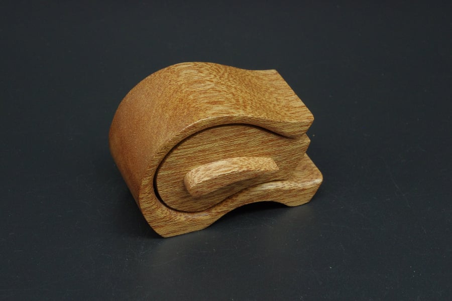 Small Handmade Wooden Trinket, Jewel Box. With Secret Drawer.