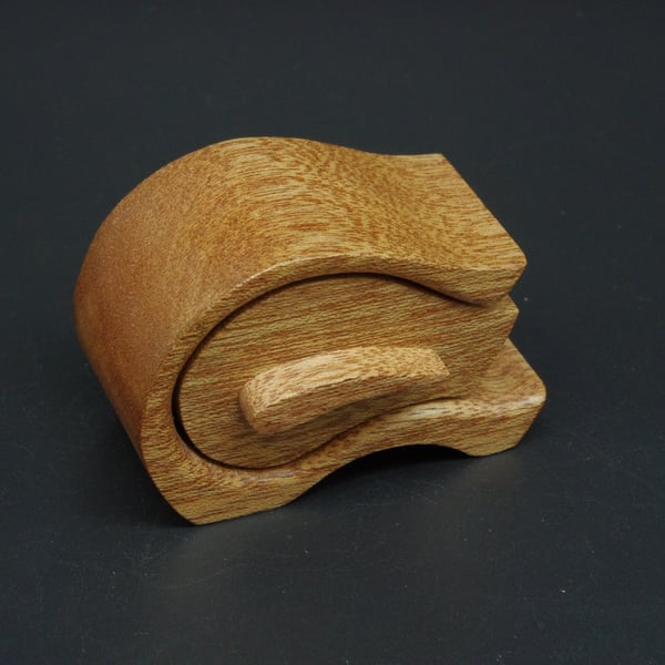 Small Handmade Wooden Trinket, Jewel Box. With Secret Drawer.