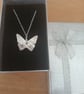 Silver butterfly pendant - Image 5