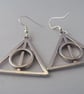 Triangular Silver Earrings - Image 2