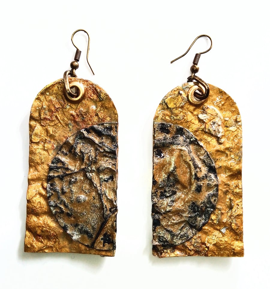 Gold and Metallic toned Earrings - Extremely Lightweight!