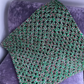 Green Crochet Blanket Knee Warmer Pet Blanket 