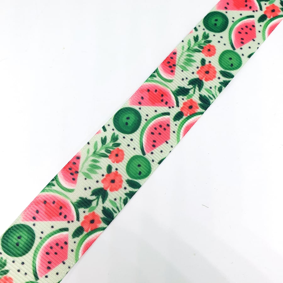 1 Yard Watermelon Premium Grossgrain Ribbon 25mm for Bow Making Hair Accessories
