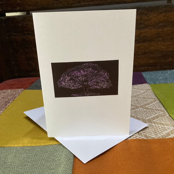Trees - Purple Greeting Card