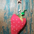 Magical strawberry decorations, wall hangings, fruity, folk art, primitive decor
