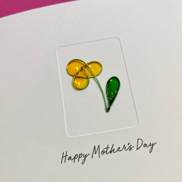 Mother's Day Card - Easter Card - Birthday Card - Thank you Card - Wire Rose