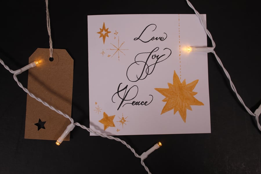 Hand Painted Christmas Card