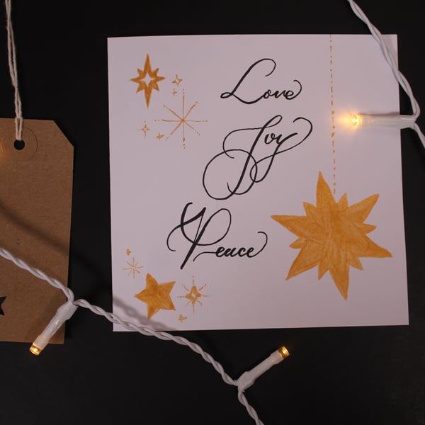 Hand Painted Christmas Card