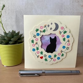 Cat Card - card for cat lover - pet remembrance - pet loss card