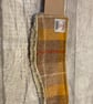 Harris Tweed Headband Yellow Brown Checked Tweed - Image 6