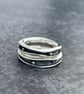 Freeform Stack Ring, silver freeform ring, silver stack ring, chunky stack ring, - Image 8