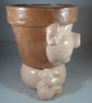 Novelty Ceramic Animal Pig Garden Home Flower Herb Plant Pot Planter Container. - Image 4