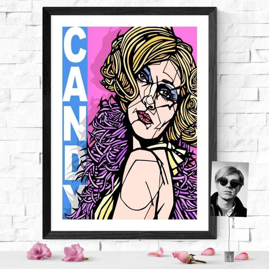 CANDY DARLING Art Print, Factory Girl, Andy Warhol Superstar, 3 sizes