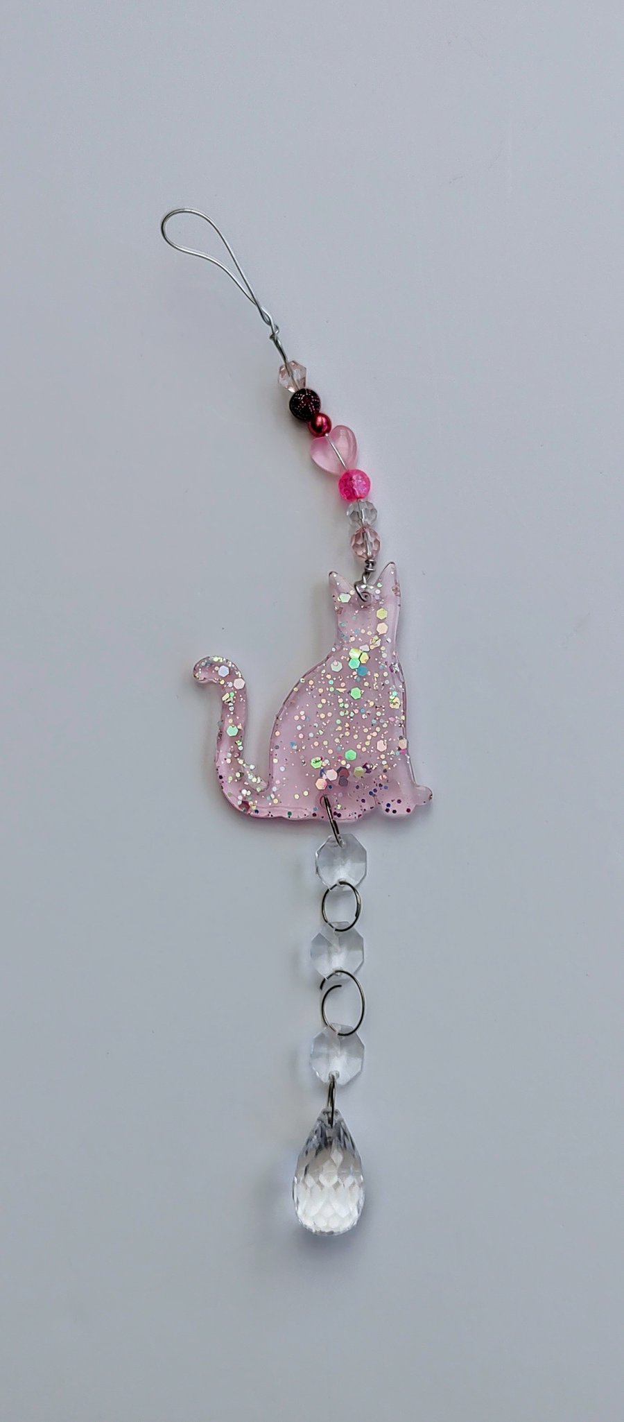 Sparkly Resin Sun Catcher Decoration - Cat 3