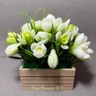 Soap Flowers Snowdrop Bouquet – Spa Gift & Elegant Home Decor