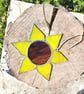 Stained Glass Sunflower Suncatcher: Boho Home Decor, Handmade - Image 2