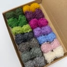 Small Dartmoor Mohair Boucle Loop Wool Yarn Selection Pack Wet Felting
